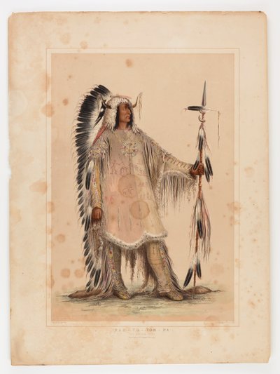 Mah-to-toh-pa, náčelník Mandanů od George Catlin