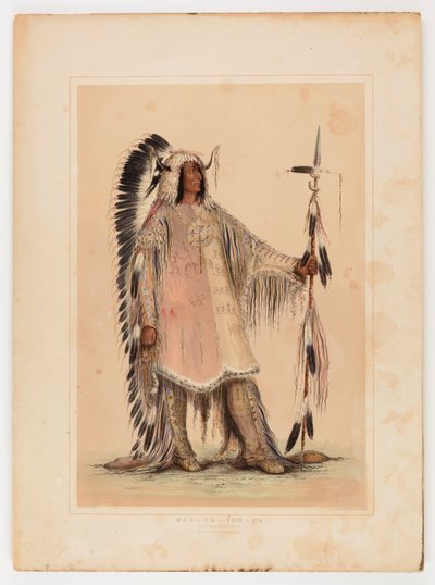 Mah-to-toh-pa, náčelník Mandanů od George Catlin