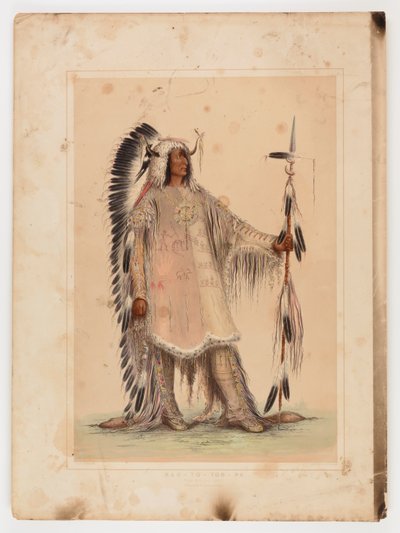 Mah-to-toh-pa, náčelník Mandanů od George Catlin