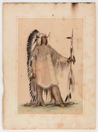 Mah-to-toh-pa, náčelník Mandanů od George Catlin