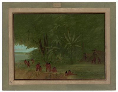 Tábořiště Mauheesů od George Catlin