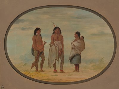 Indiánský náčelník Nayas, jeho žena a válečník, 18551869. od George Catlin