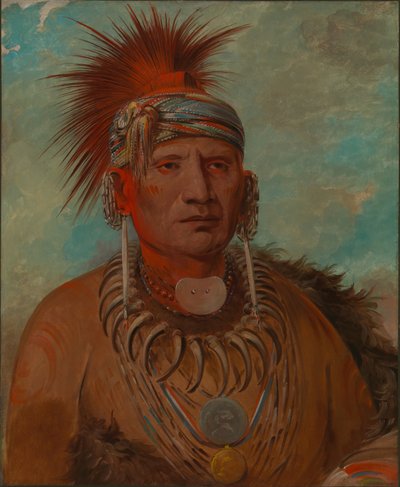 Neu-mon-ya, Chodící déšť, Válečný náčelník od George Catlin
