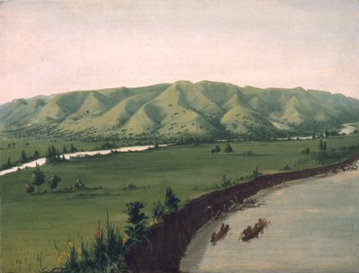 Nishnabottana Bluffs, 1070 mil nad St. Louis, 1832. od George Catlin