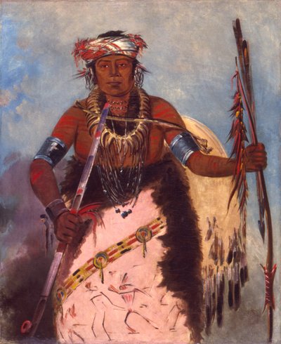 Notch-ee-níng-a, Bez srdce, (zvaný Bílý oblak), náčelník kmene. od George Catlin