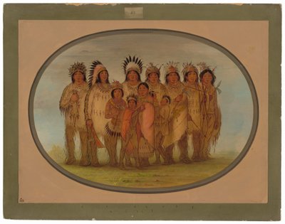 Odžibbewayští indiáni v Paříži od George Catlin