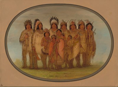 Ojibbeway Indians v Paříži, 18611869. od George Catlin