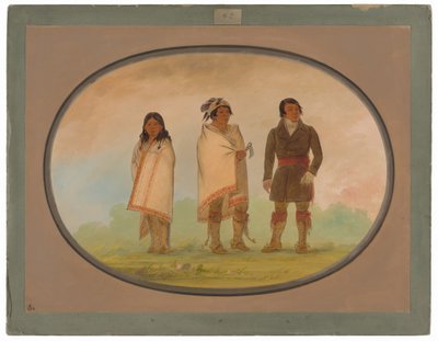 Oneida náčelník, jeho sestra a misionář od George Catlin