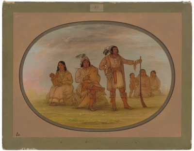 Osceola a čtyři Seminolové indiáni od George Catlin