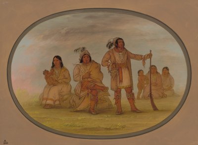 Osceola a čtyři Indiáni Seminolee, 18611869. od George Catlin