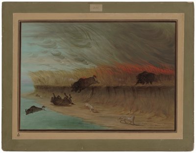 Hořící prérijní louky od George Catlin