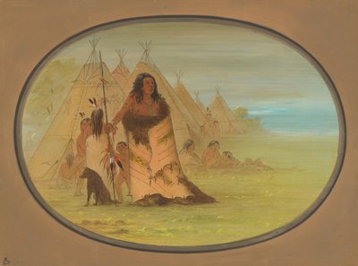 Náčelník Puncah obklopený svou rodinou, 18611869. od George Catlin
