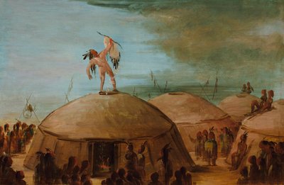 Příprava deště mezi Mandany od George Catlin