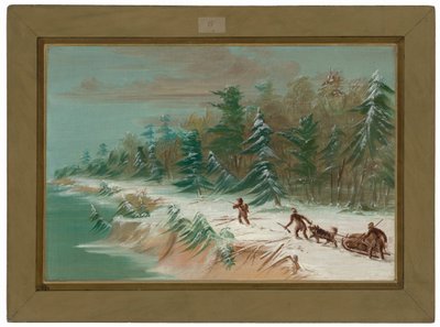 Návrat do Fort Frontenac na saních. Únor 1679 od George Catlin