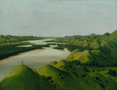 River Bluffs, 1320 mil nad St. Louis, 1832. od George Catlin