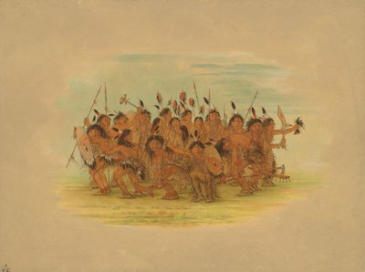 Skalpový tanec - Siouxové, 1861. od George Catlin
