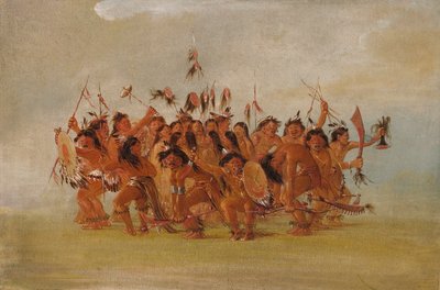Skalpový tanec, Ústa řeky Teton, 1835-1837. od George Catlin