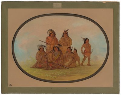 Seminolští indiáni, vězni ve Fort Moultrie od George Catlin