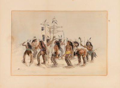 Tanec na sněžnicích - č. 14 od George Catlin