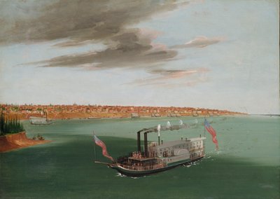 St. Louis od řeky dolů od George Catlin