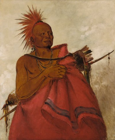 Tcha-tó-ga, Mad Buffalo, Vrah dvou bílých mužů, 1834. od George Catlin