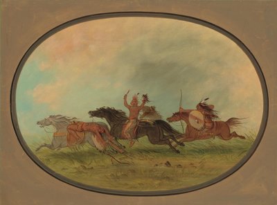 Scalper Scalped - Pawnees a Cheyennes, 18611869. od George Catlin