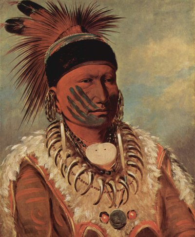 Bílý oblak, náčelník Iowů od George Catlin