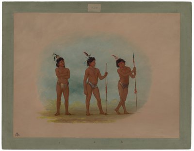 Tři děti Auca od George Catlin