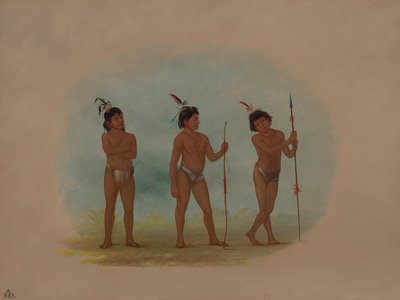 Tři děti Auca, 18541869. od George Catlin