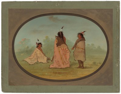 Tři černonozí muži od George Catlin