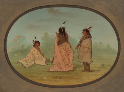 Tři černonožci, 18551869. od George Catlin