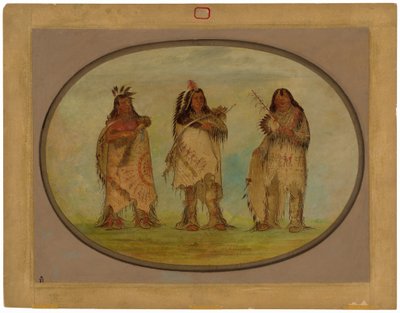 Tři vážení válečníci z kmene Siouxů od George Catlin