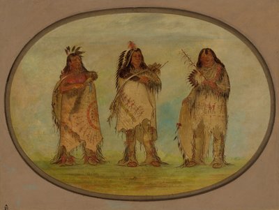 Tři význační bojovníci kmene Siouxů, 1861. od George Catlin