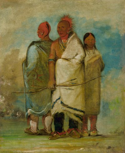 Tři liščí indiáni, 1837-1839. od George Catlin