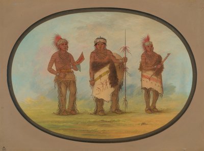 Tři indiáni z Iowy, 18611869. od George Catlin