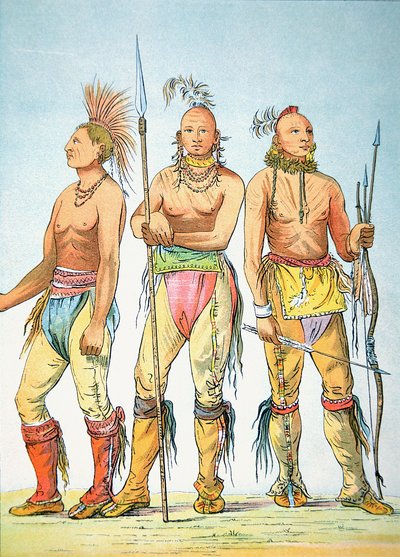Tři Osage Braves od George Catlin