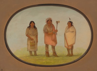 Tři indiáni Piankeshaw, 18611869. od George Catlin