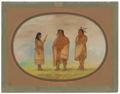 Tři indiáni Potawatomi od George Catlin