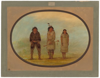 Tři indiáni kmene Selish od George Catlin