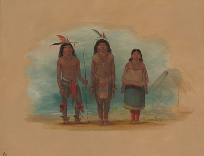Tři indiáni Taruma, 18541869. od George Catlin
