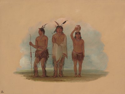 Tři indiáni Walla Walla, 18551869. od George Catlin