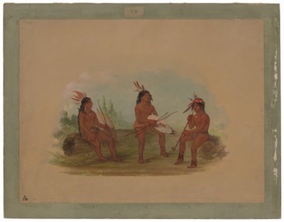 Tři mladí muži Chinook od George Catlin