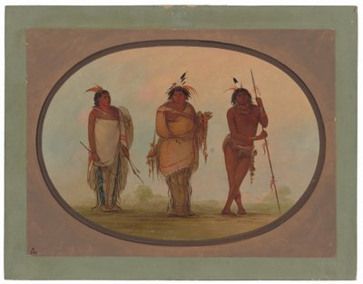 Tři indiáni Yumaya od George Catlin
