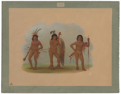 Tři indiáni Zurumati od George Catlin