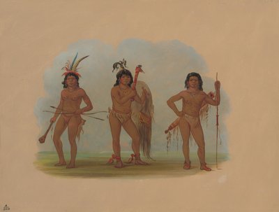 Tři indiáni Zurumati, 18541869. od George Catlin