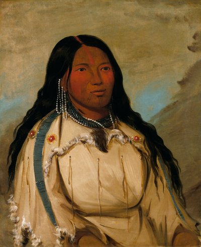 Tow-ée-ka-wet, žena kmene Cree od George Catlin