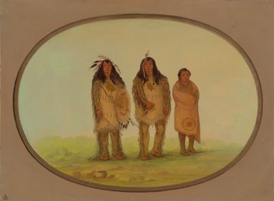Dva nezperští bojovníci a chlapec, 18551869. od George Catlin