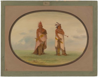 Dva neidentifikovaní severoameričtí indiáni od George Catlin