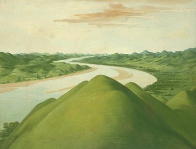 Pohled na "Cross Timbers", Texas od George Catlin