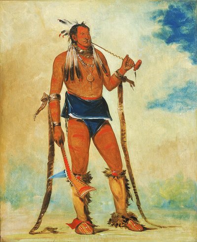 Wah-chee-háhs-ka, Muž, který všechny vyhání z dveří od George Catlin